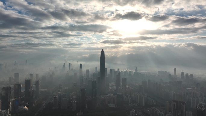 深圳地标日出 平安金融中心