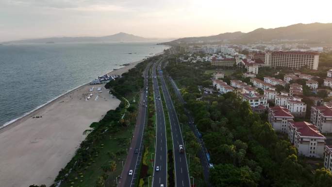 厦门环岛路城市航拍