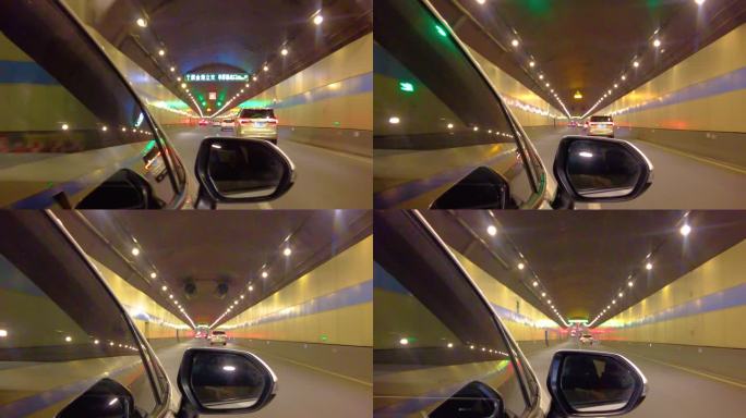 汽车在隧道里行驶视频素材