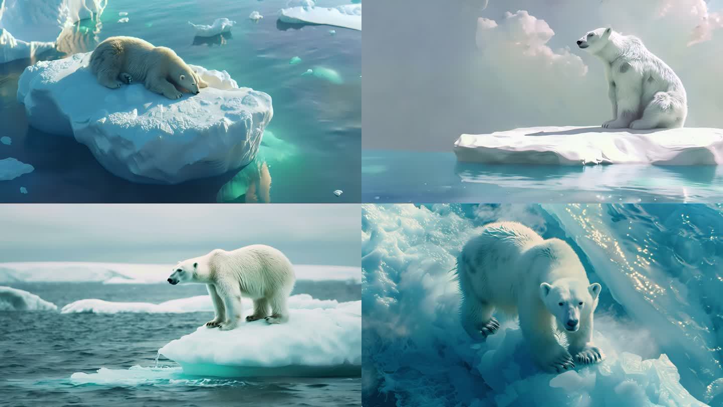 冰面上的北极熊