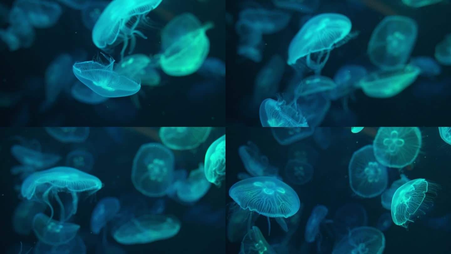 水母是无脊椎的海洋动物。身体是透明的果冻。它们通常有许多触手，用于移动、捕捉猎物和自卫。