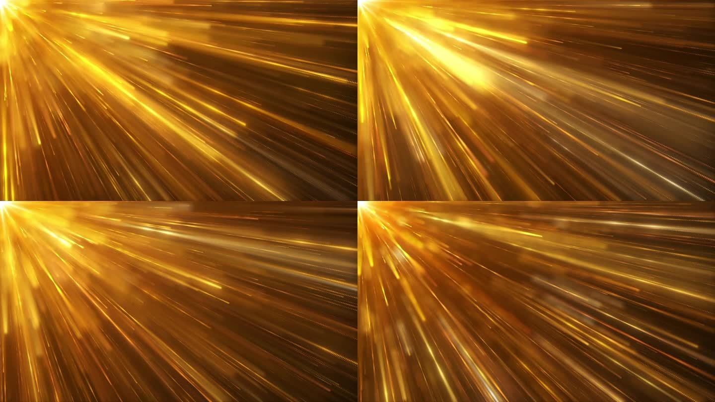 金色粒子光线穿梭放射光线颁奖年会背景