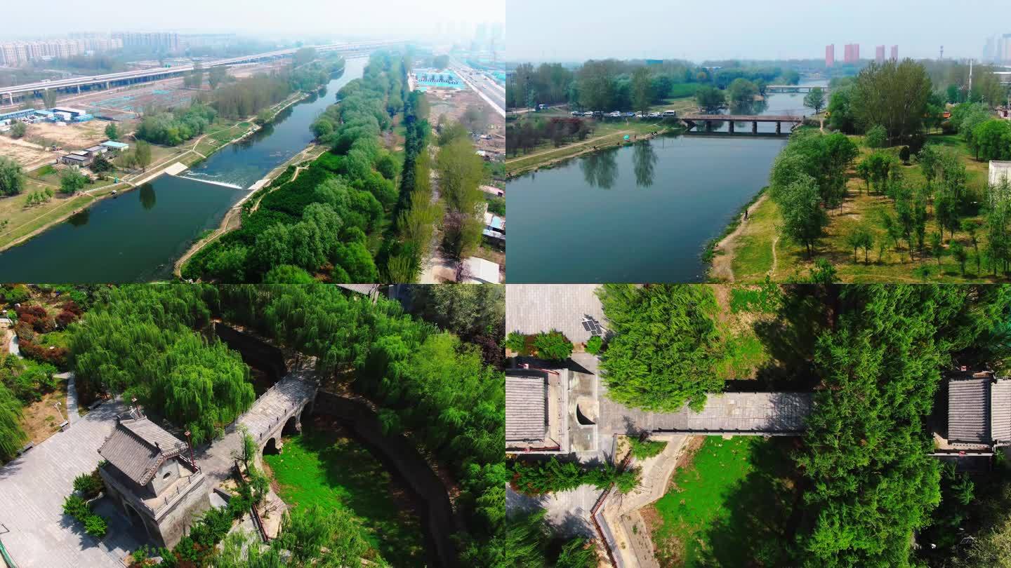 中国大运河郑州段贾鲁河惠济桥4K高清原创