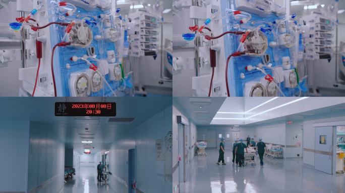 33 医院走廊医生背影仪器设备等