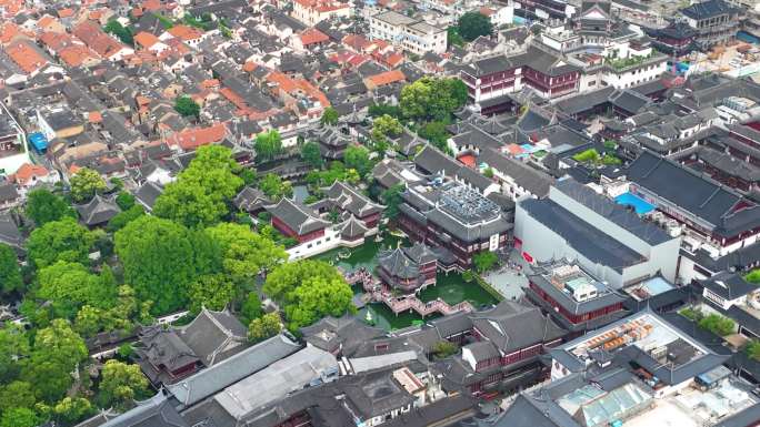 上海市黄浦区豫园上海城隍庙城市地标风景风