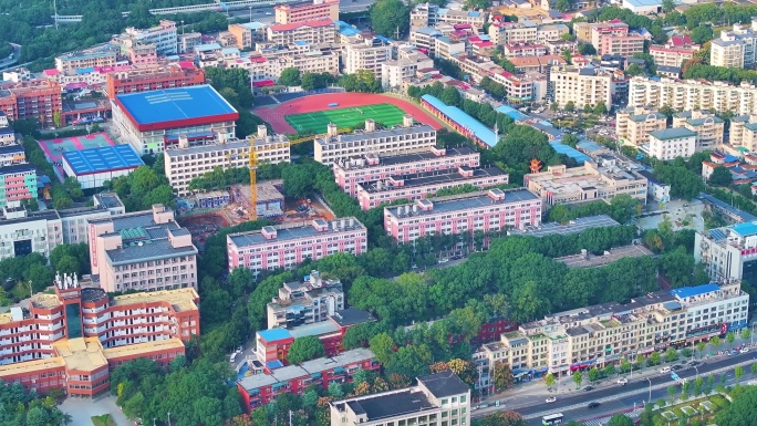 湖南工商大学航拍校园风景风光学校大学