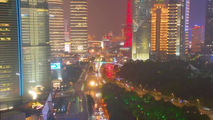 上海市浦东新区外滩陆家嘴高楼大厦摩天大楼