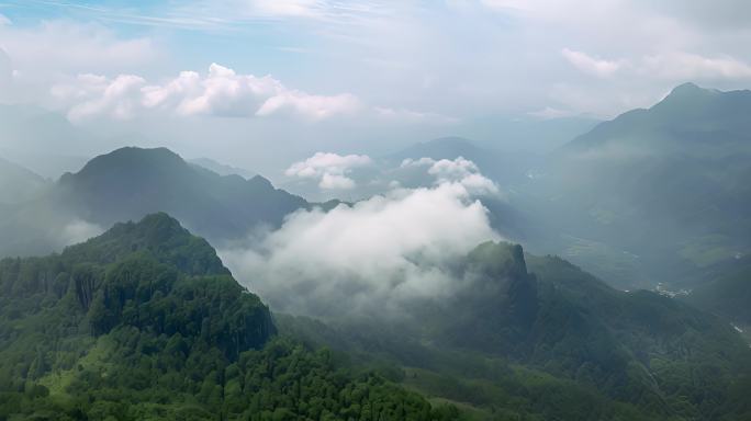 航拍中国风光云海清晨雾气自然风景震撼大气