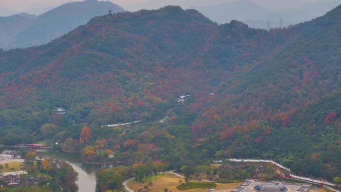 浙江绍兴越城区航拍城市风景风光素材大景全