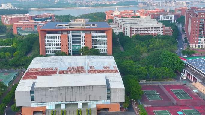 中山大学广州大学城东校区航拍东校园广州风