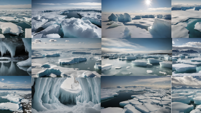 南极北极冰川大合集