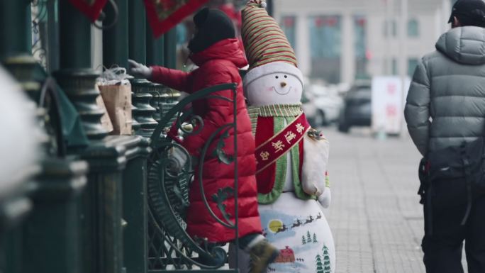 中国黑龙江哈尔滨红专街早市繁忙烟火气