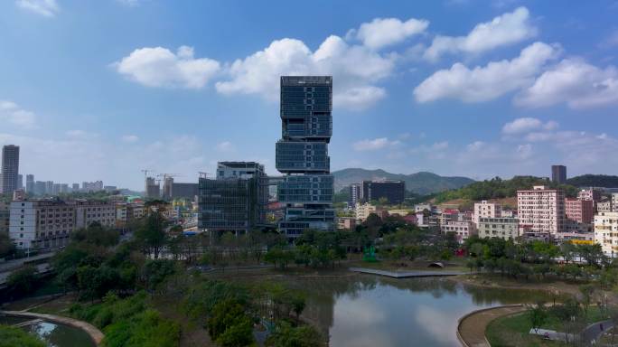 4K航拍深圳国际低碳城