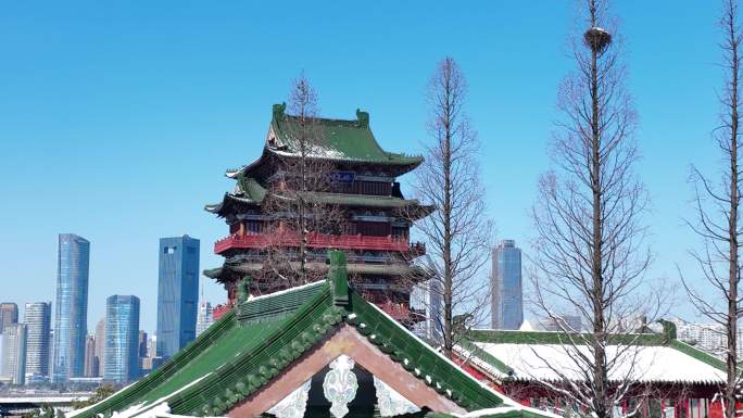 江西南昌滕王阁雪景