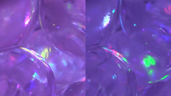 彩色照明的透明凝胶球
