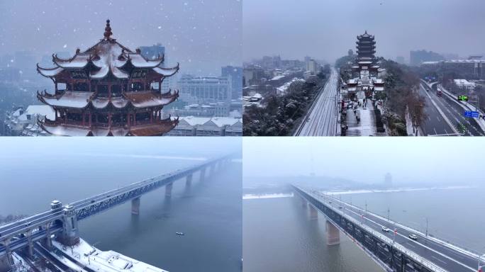 武汉黄鹤楼雪景