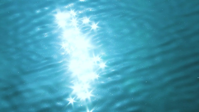波光粼粼绿色水面 阳光洒在水面 1651