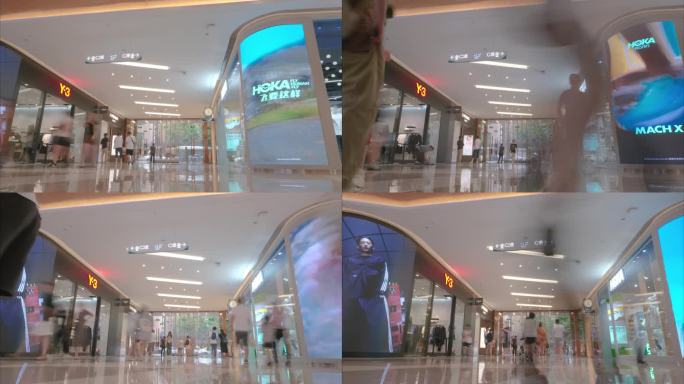 城市商场逛街购物人流大范围延时商圈商业素