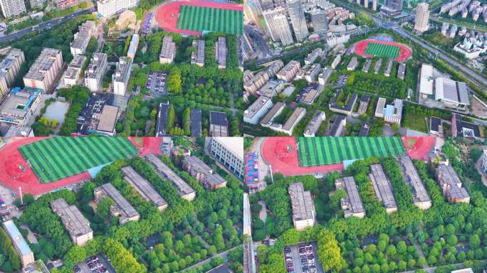 湖南财政经济学院航拍长沙市大学校园风景风