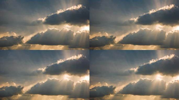 阳光透过云层视频素材
