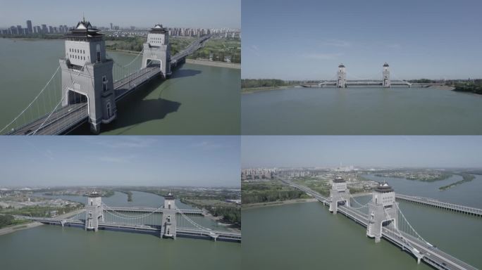 扬州万福大桥4K DLOG航拍