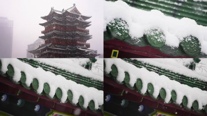 南昌滕王阁雪景升格4倍