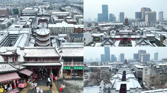 合肥城隍庙新年雪景