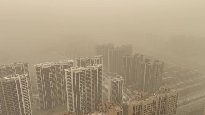 沙尘暴北京沙尘暴 西安沙尘暴 城市沙尘暴