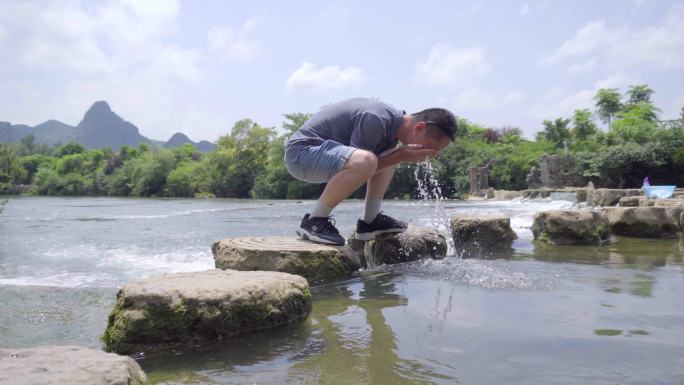 立夏 夏至 夏日炎炎 河边洗脸