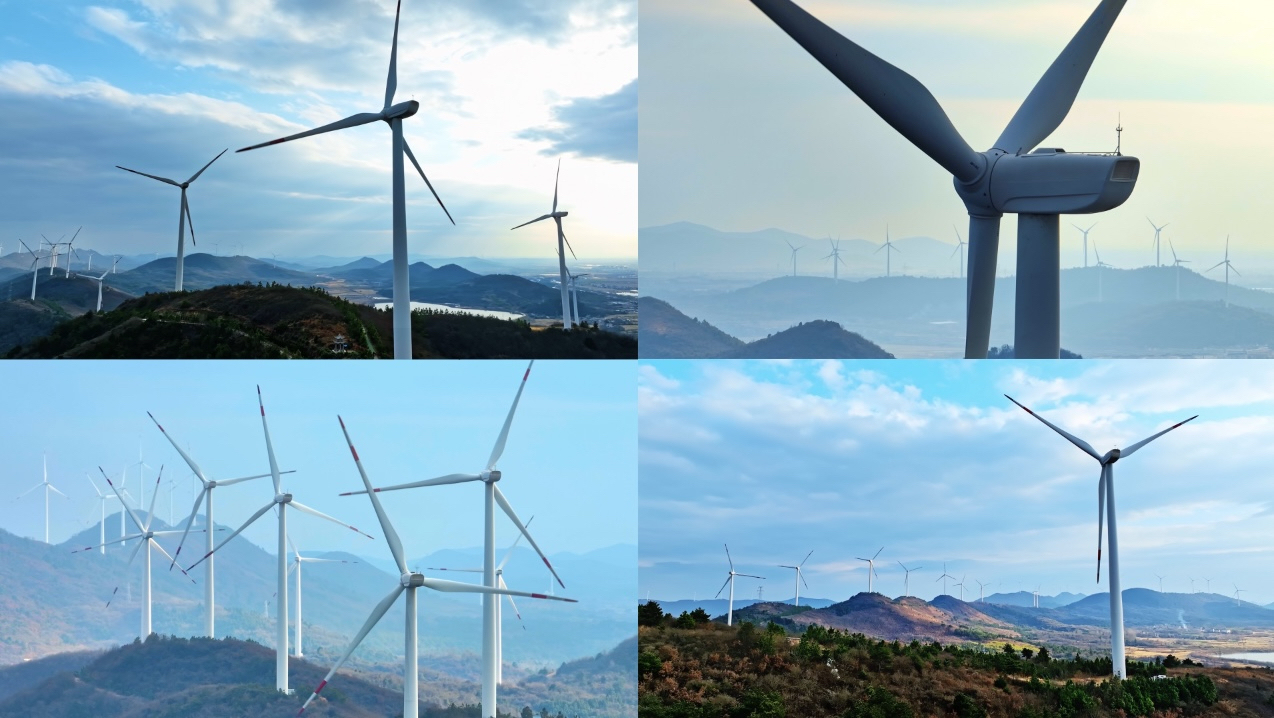 风力发电新能源风车风电丁达尔光国家能源