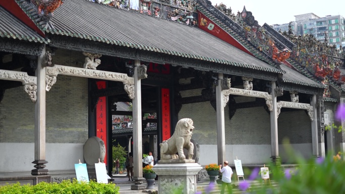 广州陈家祠 陈氏书院 4K 地面 航拍