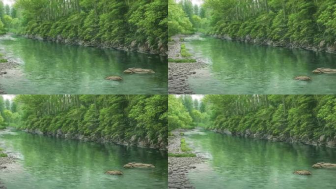 春季 河水 春暖花开
