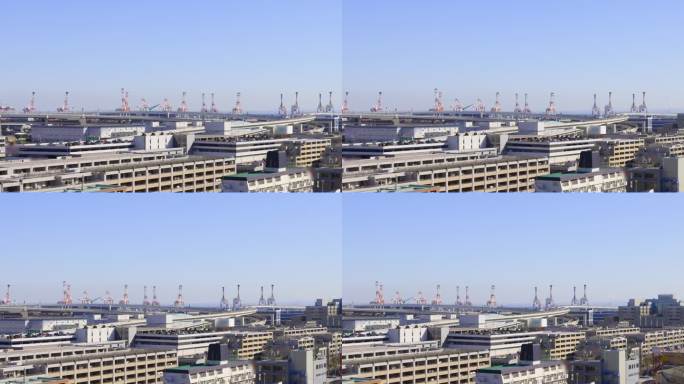 晴朗的日子里，横滨的景色