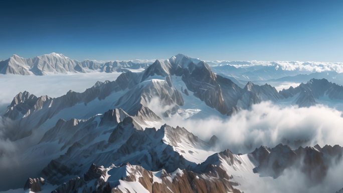 雪山云海高山