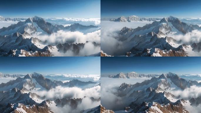 雪山云海高山