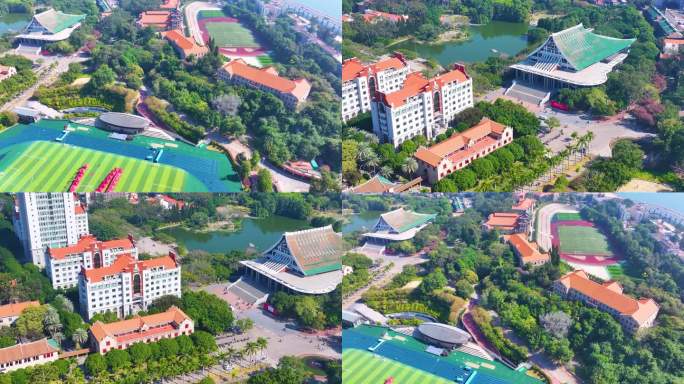 厦门大学校园航拍风景风光高校学校思明区