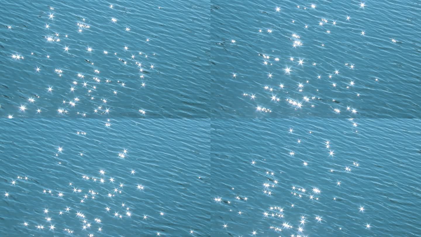 波光粼粼绿色水面 阳光洒在水面 1664