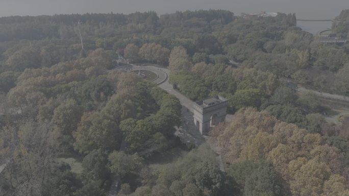 无锡 蠡湖中央公园 航拍 风景 秋季