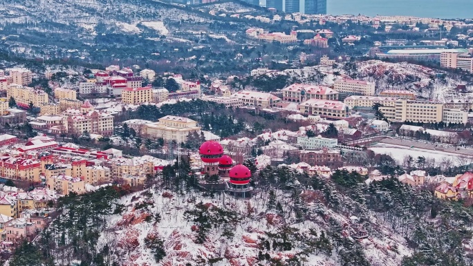 【教堂】【信号山】【青岛】【青啤】雪景