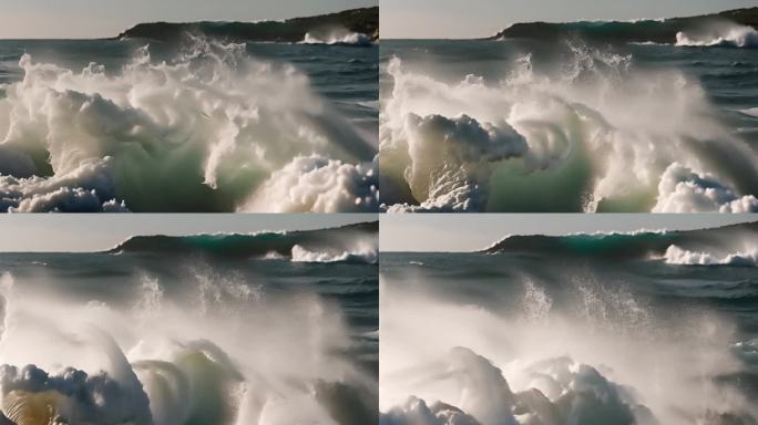 大海 海浪翻滚
