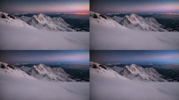 唯美银河夜空高山视频素材