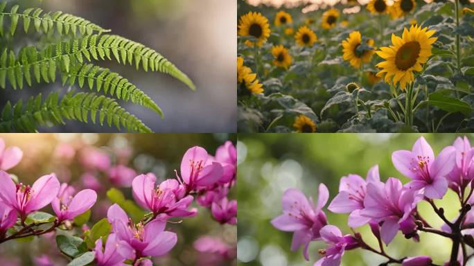 春天春分绿芽春暖花开鸟语花香万物复苏生机