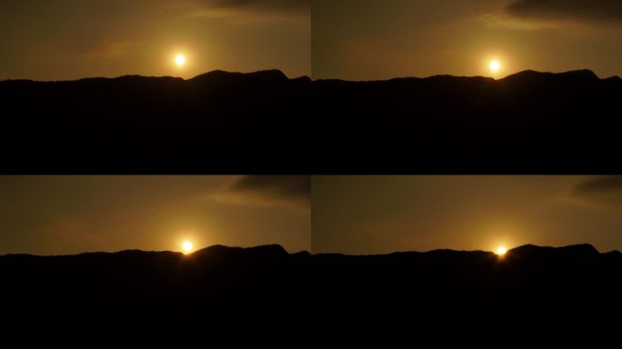 太阳下山延时摄影