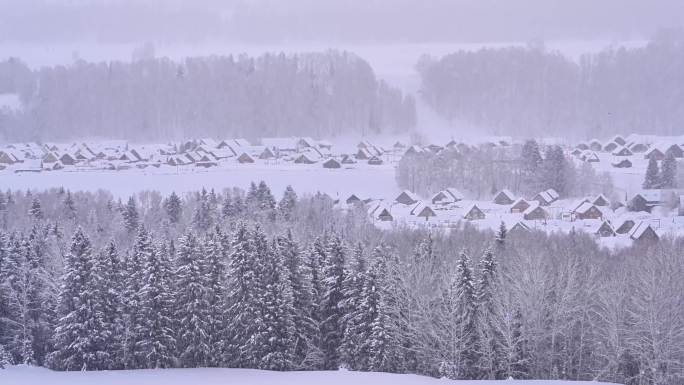 唯美雪景 下雪空镜