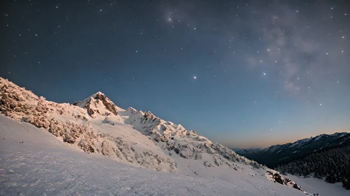 唯美银河夜空高山视频素材