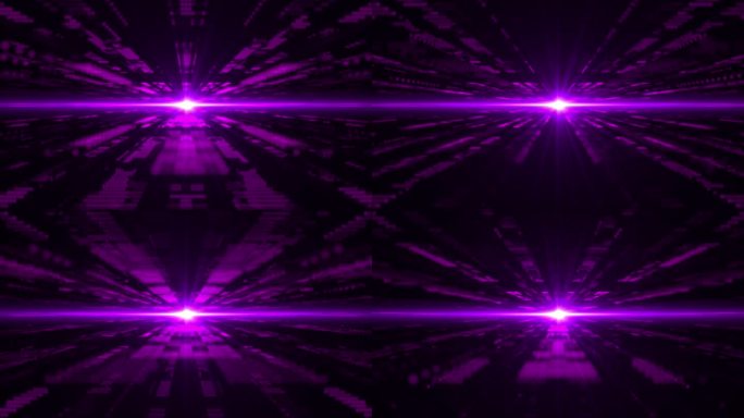 数字数据流。紫色的背景。紫色的光芒。紫色的未来流。抽象的背景。能量射线和光。数据传输。4K抽象运动背