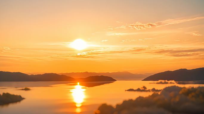 航云海日出日落日出山河自然风光云雾缭绕