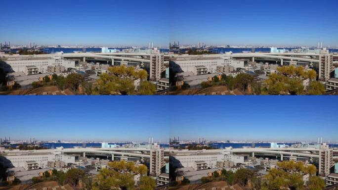 晴朗的日子里，横滨的景色