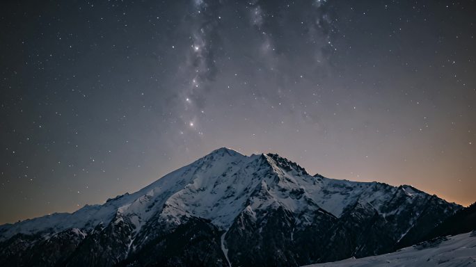 唯美银河夜空高山视频素材