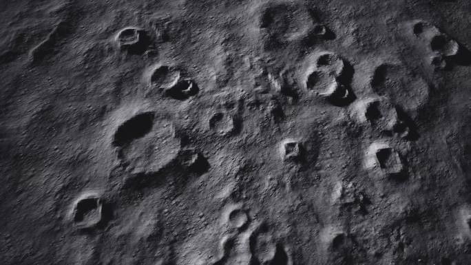 月球表面陨石坑 月球上看地球